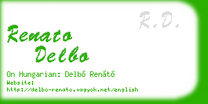 renato delbo business card